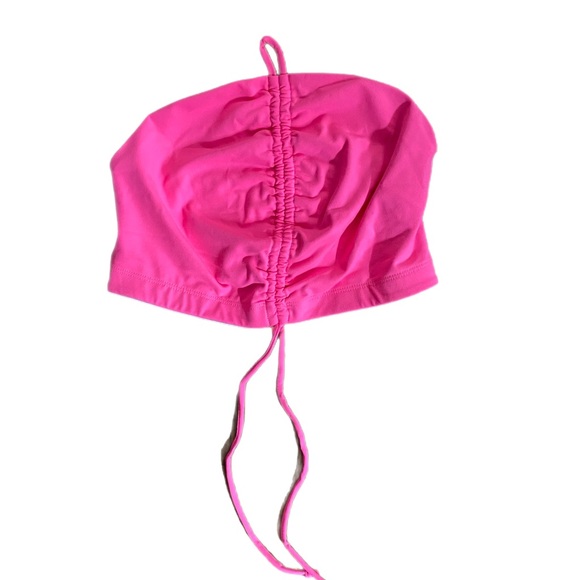 Free people year of ours ruched halter medium nwt pink tube top strapless - Picture 3 of 4